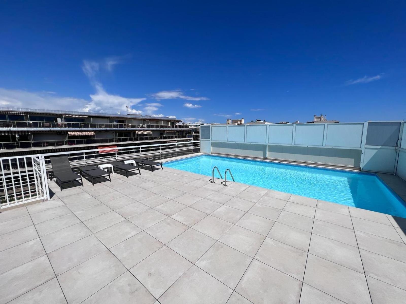 Villa D'Este - Apt 4 Prs - Clim - 300M Plage - Piscine-Parking En Option Juan-les-Pins Dış mekan fotoğraf